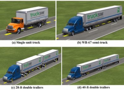 Roll and Yaw Stability Evaluation of Class 8 Trucks with Single and Dual Trailers in Various Speed, Maneuver, and Roadway Conditions
